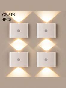 LED Smart Sensor Wall Lamp , Indoor Motion Sensor Wall Lamp, Wireless LED Wall Light, Battery-Powered Night Light, Adhesive Design, Rotatable, Portable, Easy To Install, Adjustable Color Temperature And Brightness, Suitable For Hallways, Bathrooms - Multicolor - View 13