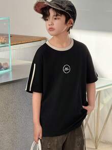 DAZY Tween Boys' Casual Graphic Print Round Neck Short Sleeve T-Shirt