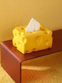 Joivida Cheese Shape Tissue Box Luxury Aesthetic Design Multi Functional Storage Organizer For Living Room Coffee Table Home Decor Christmas Stocking Fillers Holiday Gift Ideas Scandinavian Style Must Haves - Multicolor - View 7