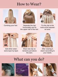 7PCS Straight Clip In Hair Extensions 100% Real Human Hair 14-24 Inch 115G Double Weft Invisible Clip Hair Extensions Remy Natural Human Hair For Women Girls Daily Use - S1B/19/1B - View 5