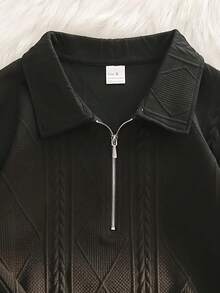 Men Polo Co-Ords - Black - View 3