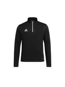 Adidas Entrada 22 Kid's Half Zip Training Top Black - Black - View 1