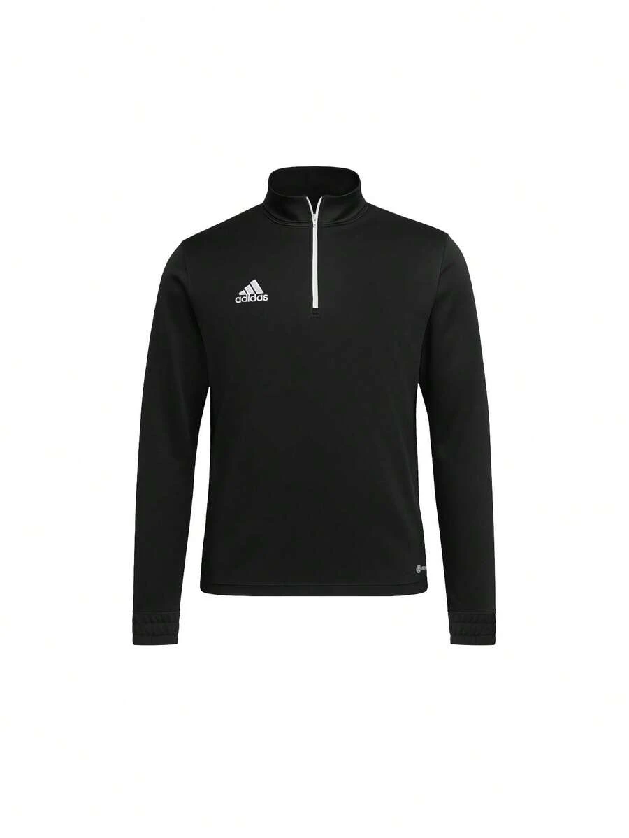 Adidas Entrada 22 Kid's Half Zip Training Top Black - Black - View 1