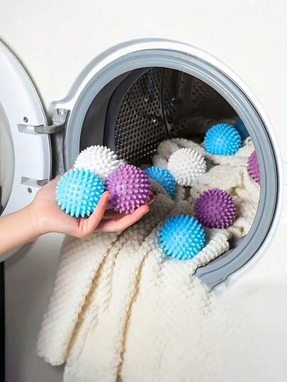 1/3/5PCS Reusable Laundry Balls Washing Machine Dryer Natural Fabric Softener Chemical Free Lint Hair Remover Anti Static Wrinkle Reducer Anti Anti Rolling Durable Wool Dryer Balls Alternative For Home Laundromat All Fabrics Assorted Colors Laundry Essentials Must Have