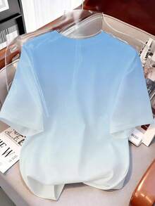 Resyla Casual Ombre Print Round Neck Short Sleeve T-Shirt, Summer - Multicolor - View 2