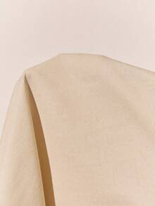 Poéselle Pantalones anchos de cintura alta con pliegues para mujer, pantalones palazzo de corte elegante en un suave beige neutro, pantalones anchos con pliegues, pantalones palazzo de cintura alta, pantalones de trabajo beige, pantalones de mezcla de lino, armario cápsula minimalista, estética neutra, estilo de oficina elegante pantalones anchos de unicolor casual - Albaricoque - Ver 8