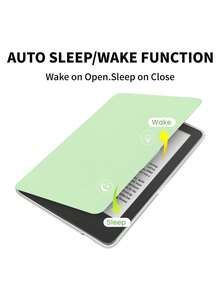 1 chiếc ốp lưng Kindle Paperwhite siêu mỏng, mặt lưng acrylic trong suốt, viền TPU mềm, bảo vệ toàn diện, thiết kế tự động bật/tắt màn hình, món quà hoàn hảo cho việc đọc sách, du lịch và nghỉ lễ. - Màu xanh Bạc hà - Xem 4