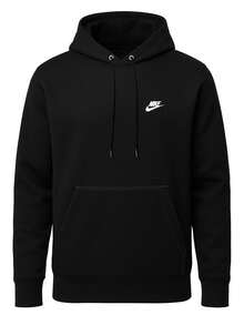 Nike Club Men's Hoodie Black - Black/Black/White - View 1