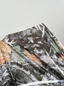 Pantalón de punto mujer con diseño camuflaje + grafiti, detalle de parche en costura lateral y ajuste elástico. Perfecto para look casual y vacaciones. - Multicolor - Ver 2