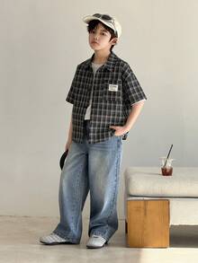 DAZY Tween Boys' Solid Color Casual Jeans - Blue - View 3