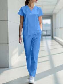 HYGEA MEDICAL UNIFORMS HYGEA HANNIA 防漏外科睡衣 - Azul Plumbago - 查看 1