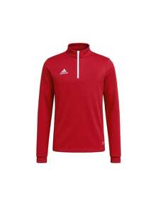 Adidas Entrada 22 Kid's Half Zip Training Top Red - Power Red - View 1