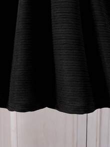 Glamorique Kids 女童优雅节日连衣裙，圆领3D立体花朵串珠圣诞节和万圣节服装，红色 - 黑色 - 查看 7