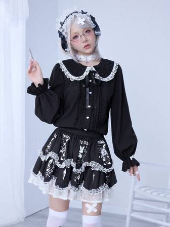 EDITION Chemisier femme à col claudine en dentelle, et doux