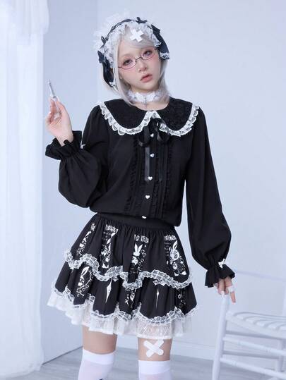 EDITION Chemisier femme à col claudine en dentelle, et doux