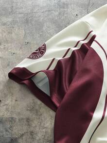 AXEPEAK Short Sleeve Half-Zip Sporty POLO Shirt - Burgundy - View 4