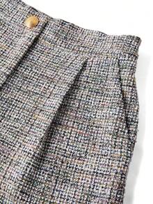 Ellevyn Women's Elegant Commuter Vest & Shorts 2 Pieces Set - Grey - View 4