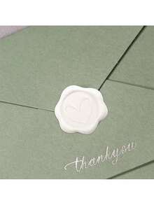 30 PCS Heart Pattern Self-Adhesive Wax Seal Stickers For Gifts Wedding Invitation Envelope Sealing-White - White - View 8