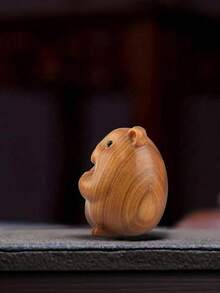 تمثال خشبي مصنوع يدويًا لحمار الرمل الأكل للجبن - زخرفة خشبية لطيفة وممتعة، مثالية للمنزل والمكتب، وهدية مثالية - متعدد الألوان - مشاهدة 8