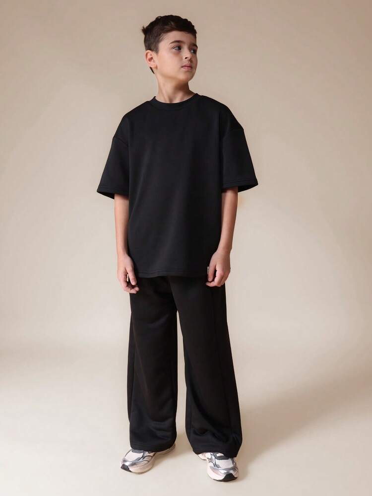 Graphic T-Shirt And Pants Set With Number Print