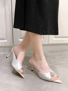 Women Heeled Sandals - White - View 1