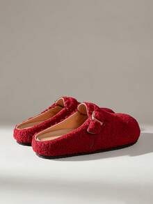 Solecia Women's Casual Versatile Commuting Minimalist Slip-On Flats - Red - View 4