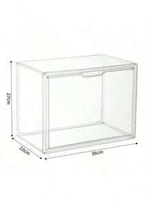 1个多功能透明亚克力收纳盒 - 防尘展示盒，适用于模型、工具和书籍 | 透明整理盒 - 無色 - 查看 11