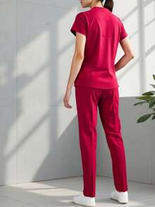 HYGEA MEDICAL UNIFORMS HYGEA HANNIA 防漏外科睡衣 - 紅色 - 查看 2