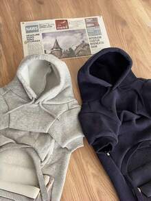 1PC Thermal Lined Faux Fur Hoodie Sweatshirt Warm Cozy Pet Outfits For Small Dogs Cats Autumn Winter Clothing Puppy Kitty Apparel Cute Fashion Vest - Multicolor - View 9