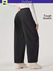 OutZeal 女士防水抽绳腰带深口袋工装户外裤露营徒步 - 黑色 - 查看 10