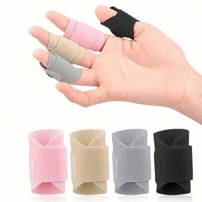 5Pcs Adjustable Finger Cots, Universal Knitted Polyester Spandex Finger Sleeves, Protective Finger Straps For Ball Sports And Outdoor Activities