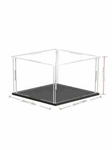 1 件装透明亚克力展示盒防尘保护盒,适用于花卉、摆件、收藏品、家居装饰展示架收纳整理 - 黑色 - 查看 14