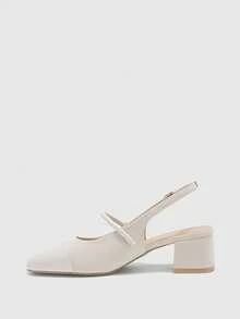 CUCCOO BIZCHIC Women's Classic Low Heel Slip-On Flats, Black Valentine's Day