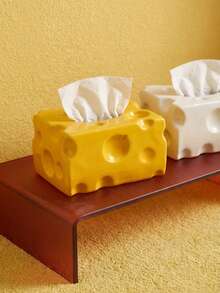 Joivida Cheese Shape Tissue Box Luxury Aesthetic Design Multi Functional Storage Organizer For Living Room Coffee Table Home Decor Christmas Stocking Fillers Holiday Gift Ideas Scandinavian Style Must Haves - Multicolor - View 6