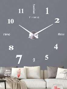 1Pc Of DIY Acrylic Wall Clock, Creative Frameless Large Set, Easy To Install, Silent Clock, DIY Wall Clock Set, Living Room, Bedroom Decoration, Home Furnishings Clock Wall Dormitory Decor Back To School Home Decor - Multicolor - View 10