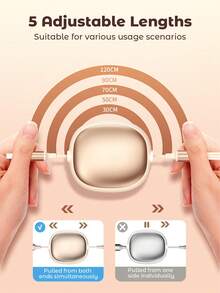 Teckwe 3 In 1 Retractable Multiple Charger Cable, Fast Charging Cable For Multiple Devices, USB C Charger With Lightning/Micro/Type C - Multicolor - View 4