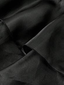 SHEIN MOD Đầm đen đính sequin trễ vai dành cho nữ với chân váy xếp tầng hai lớp bằng vải organza – Chiếc đầm lấp lánh cho Ngày Valentine, Sinh nhật, Những dịp trang trọng, Khách dự đám cưới, Du thuyền, Hẹn hò, Dã ngoại, Tiệc tùng, Dạ hội, Lễ hội và Sinh nhật. - màu đen - Xem 6