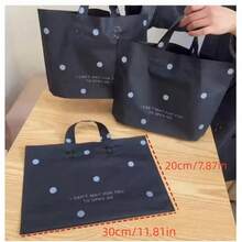 20个加厚塑料礼品手提袋，哑光可重复使用购物袋，黑白两色，适合派对礼品包装，防水，圆形波点图案，大容量，可用于装衣服、女士购物、生日、婚礼、情人节、单身派对、新娘送礼会、万圣节、圣诞节等场合。 - 彩色 - 查看 6