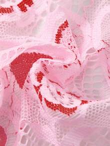 DrisQ Đồ lót ren in hình trái tim và hoa dành cho nam giới - Hồng - Xem 7