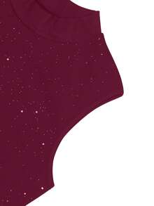 Elenzga Women's Solid Color Fitted 2-Piece Mini Dress - Burgundy - View 3