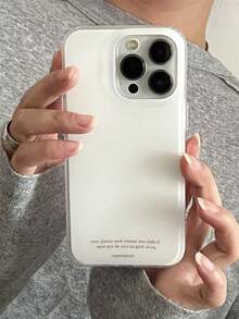 1Pc Cute Simple Solid Color Shockproof Phone Case Compatible With IPhone 17 16 15 Pro Max 13 14 12 Pro Plus 11 Fashion Candy Color Cover - White - View 19