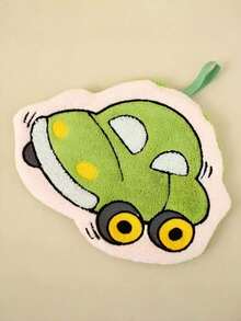 MINKOJA 1PC Cute Cartoon Embroidered Little Car Bathroom Hand Towel, Autumn-Winter New Arrival Thick And Absorbent Kitchen And Bathroom Towel