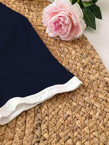 Resyla 女士撞色滚边字母樱桃印花短袖圆领T恤 - 彩色 - 查看 3