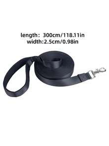 1 pieza Correa para perro negra, de nailon durable y cómoda con asa de buceo, adecuada para pasear perros al aire libre. - Negro - Ver 2