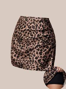 Modelyn Women's Casual Commute Leopard Print Mini Skirt, Bodycon Leopard Skirt Cheetah Skirt Sexy Skirts For Women New Years Women, Party Women's Skirt - Multicolor - View 3