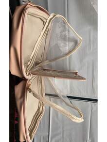 SHEIN 优雅的旅行化妆品收纳包 - 宽敞的 PU 皮革包，配有可拆卸的刷子架、透明隔层和安全拉链 - 風格 - 查看 13