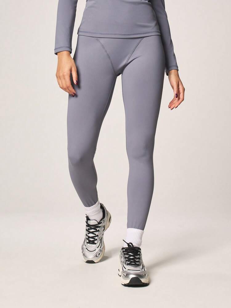 MISSGUIDED Hochtaillierte Sporthosen mit Nahtdetails, athletische Sportbekleidung, Trainingshosen voller Länge, figurbetonend, Kompressionsleggins, Trainingsunterhosen, Fitnessstudio Strumpfhosen