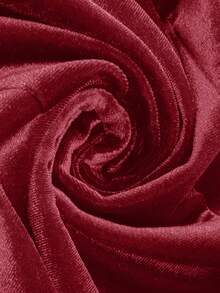 EMERY ROSE Women's Elegant Solid Color Velvet Blazer - Red - View 4