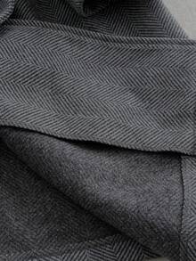 Elenzga Manteau en mélange de laine élégant pour femmes grandes tailles, polyvalent pour l'automne/l'hiver - Gris - Voir 6