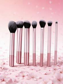 7pcs Multifunctional Makeup Brush Set, Pink Brush Including Powder Brush, Foundation Brush, Eyeshadow Brush,Brush Set,Makeup Brush Kit,Make Up Brush Set,Make Up Set Complete,Makeup Brush Set,Complete Makeup Kit,Brush Kit,Makeup Gift Set,Set - Pink - View 8